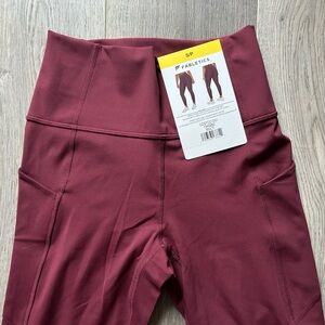 NWT Fabletics Maroon Burgundy Leggings